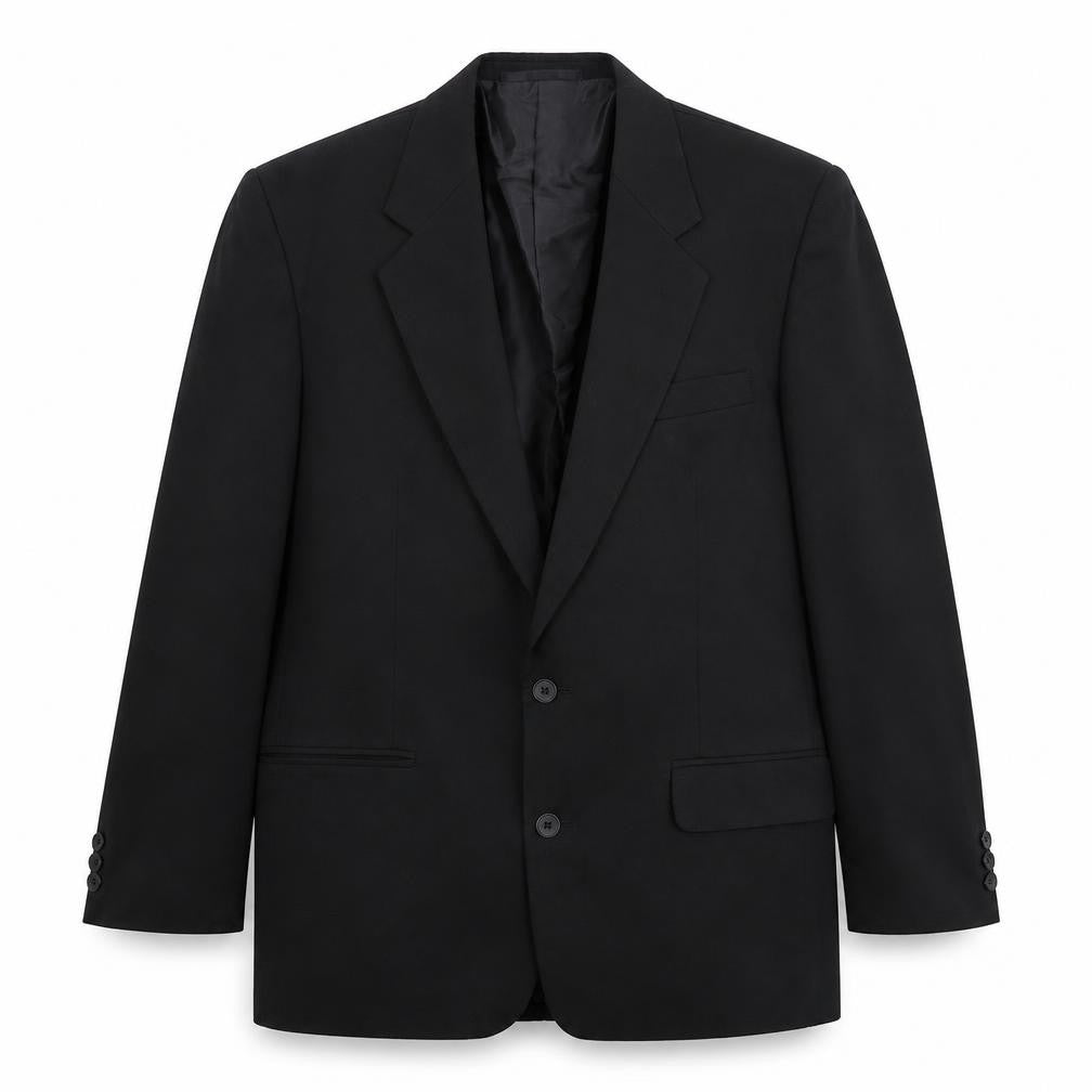 Classics Mens Black Polyester Jacket Suit Jacket Size 38 Regular
