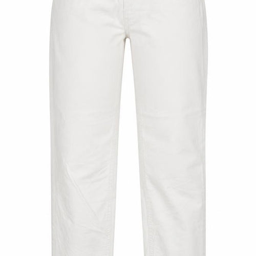 Lindex Womens White Cotton Straight Jeans Size 8 Regular Zip