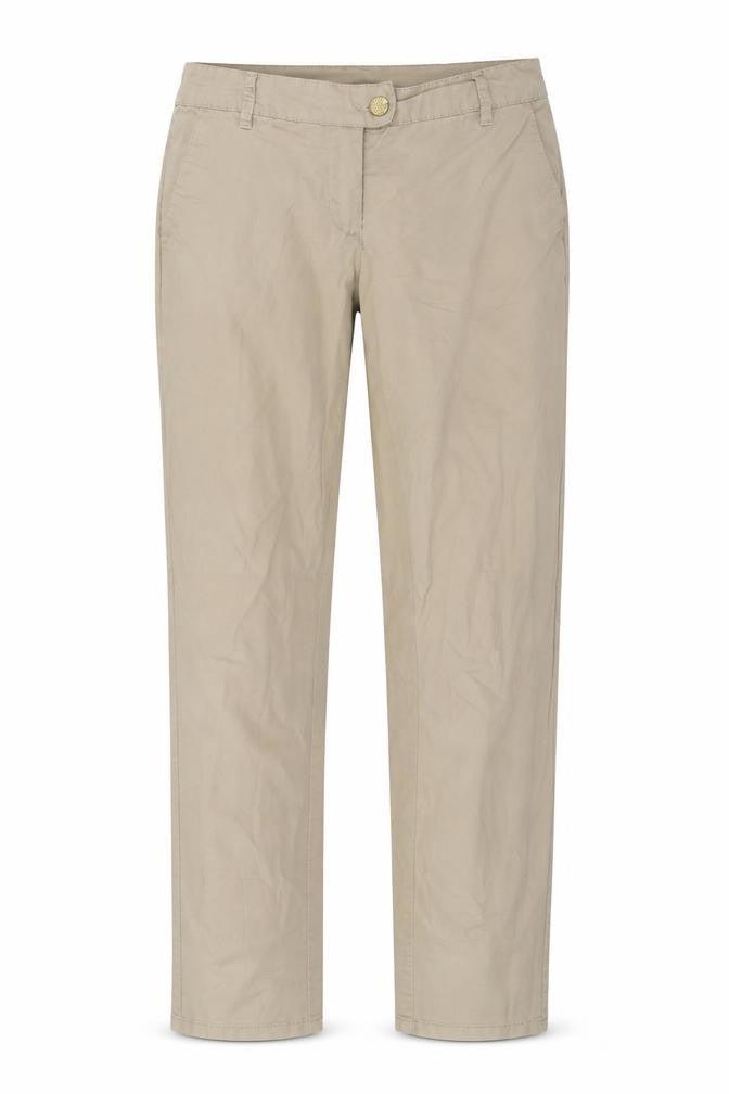 Yessica Womens Beige Cotton Trousers Size 12 Regular Zip