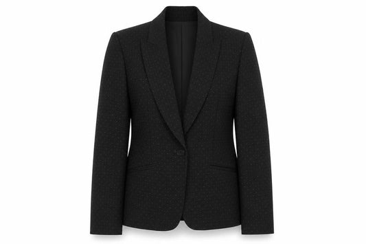 Front view of Principles women’s black polyester jacket suit jacket, size UK 12