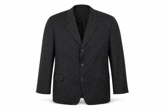 Front view of Horne Brothers men’s grey polyester jacket suit jacket, size 46, regular
