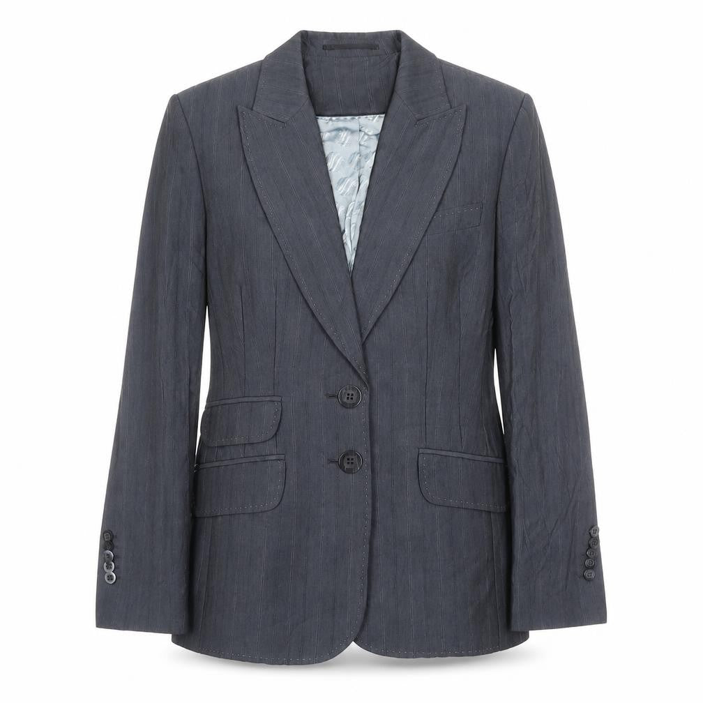 Next Womens Blue Viscose Jacket Suit Jacket Size 14 - Five-Button Jacket Sleeve