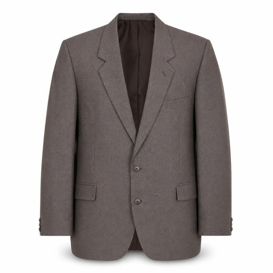 Front view of Greenwoods men’s grey polyester jacket suit jacket, size 44, regular