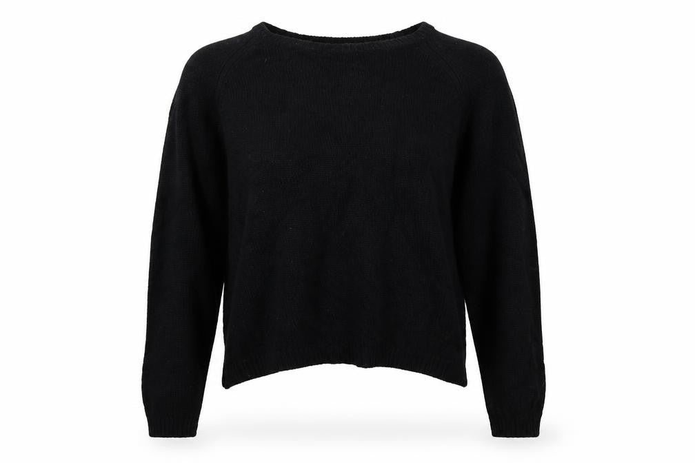 La Redoute Womens Black Round Neck Acrylic Pullover Jumper Size 6 - Size 6-8