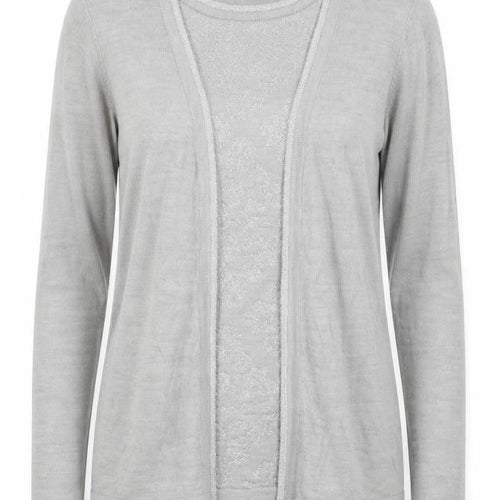 EWM Womens Grey Round Neck Acrylic Pullover Jumper Size 10 - Twin Set, Size 10-12