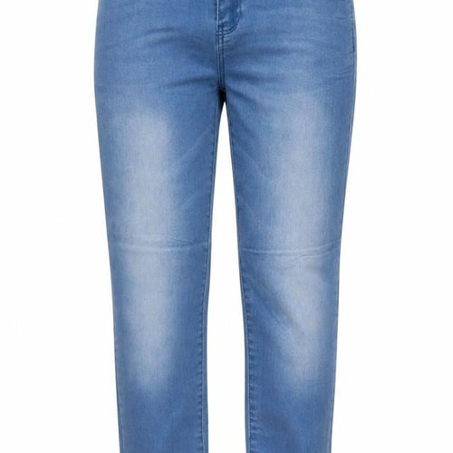 Denim & Co. Womens Blue Cotton Straight Jeans Size 8 Regular Zip