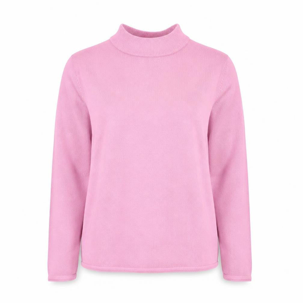 Bonmarché Womens Pink Round Neck Acrylic Pullover Jumper Size S