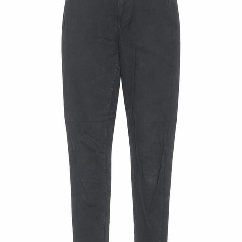 H&M Womens Black Cotton Skinny Jeans Size 6 Regular Zip