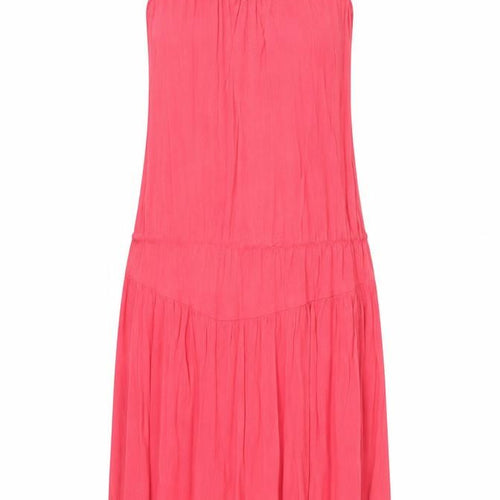 Marks and Spencer Womens Pink Viscose Tank Dress Size 6 Round Neck Pullover