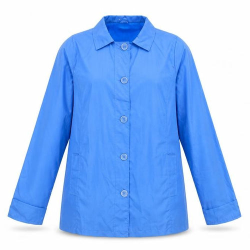 Anne De Lancay Womens Blue Pea Coat Coat Size 14 Button