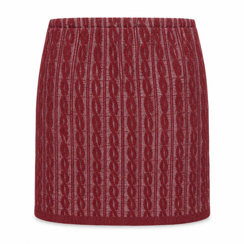 Boohoo Womens Red Geometric Acrylic A-Line Skirt Size M