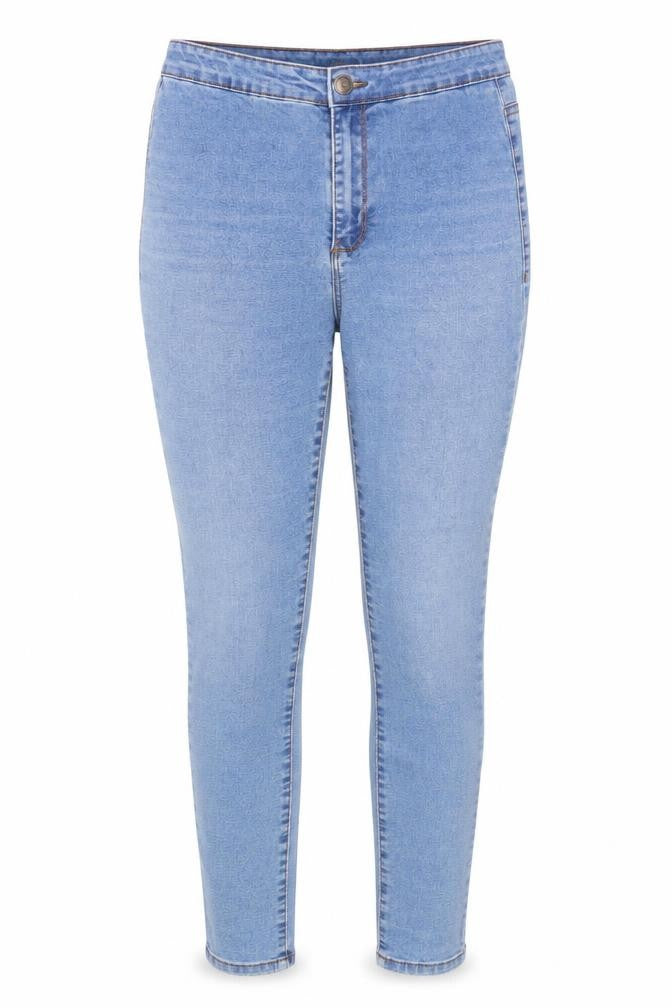 Denim & Co. Womens Blue Cotton Skinny Jeans Size 10 Regular Zip