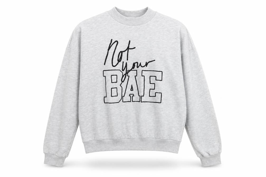 Front view of Divided women’s grey cotton pullover sweatshirt, size S, pullover - not your bae