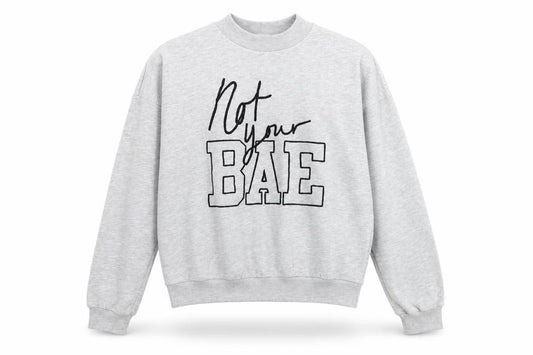 Front view of Divided women’s grey cotton pullover sweatshirt, size S, pullover - not your bae