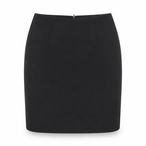 Marks and Spencer Girls Black Polyester Bandage Skirt Size 12-13 Years Regular Zip