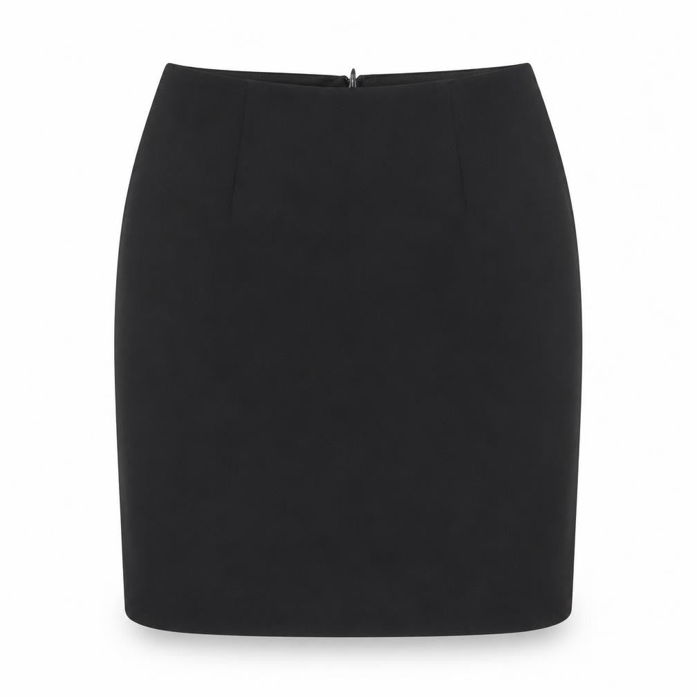 Marks and Spencer Girls Black Polyester Bandage Skirt Size 12-13 Years Regular Zip
