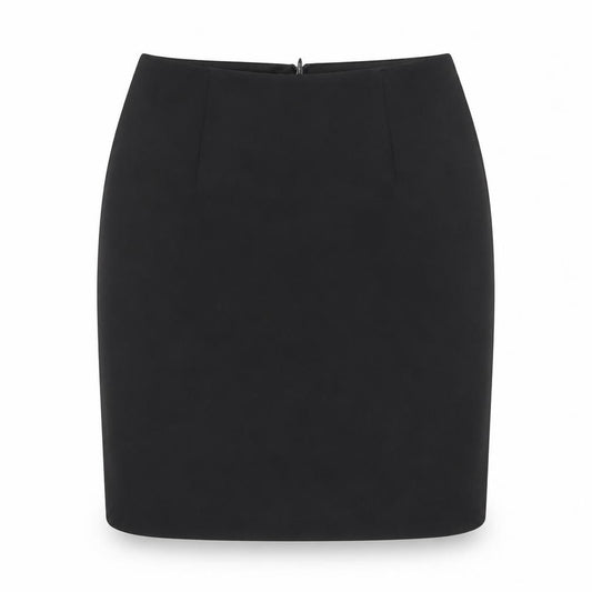 Marks and Spencer Girls Black Polyester Bandage Skirt Size 12-13 Years Regular Zip