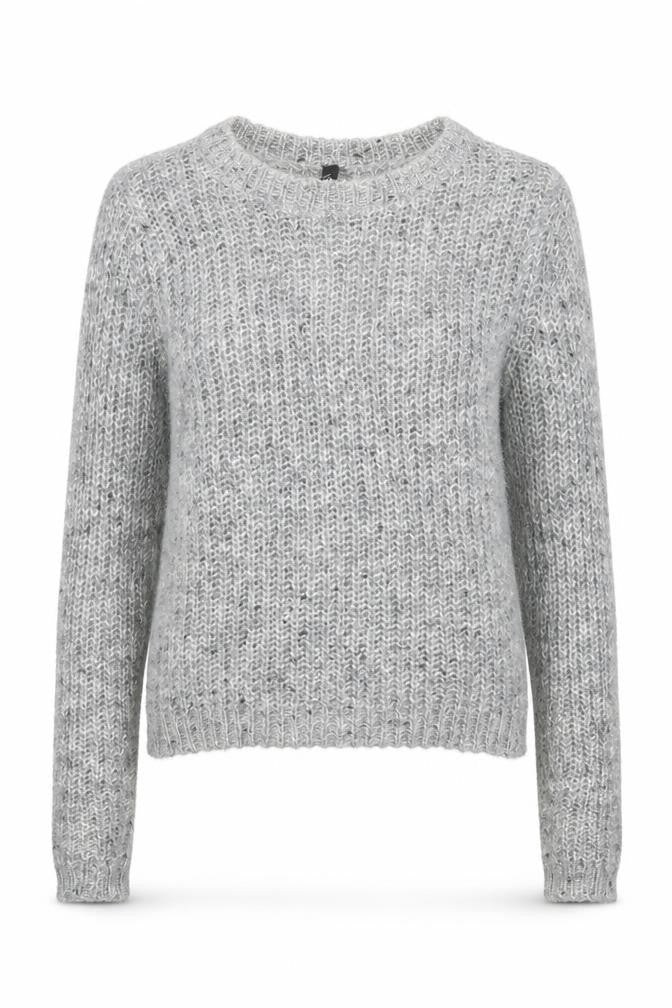 Divided Womens Grey Round Neck Acrylic Pullover Jumper Size XS