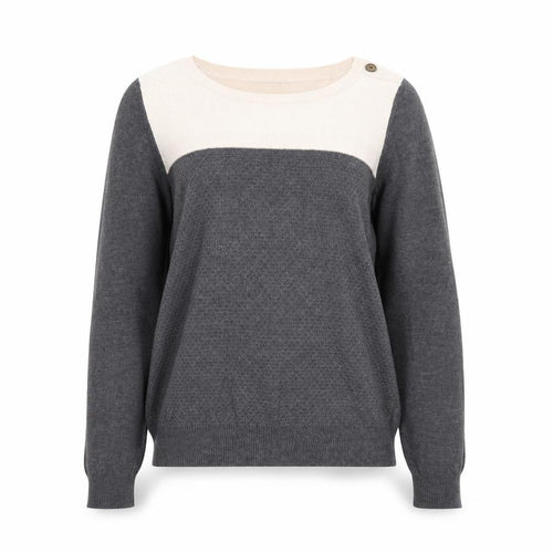Dorothy Perkins Womens Grey Round Neck Viscose Pullover Jumper Size 8