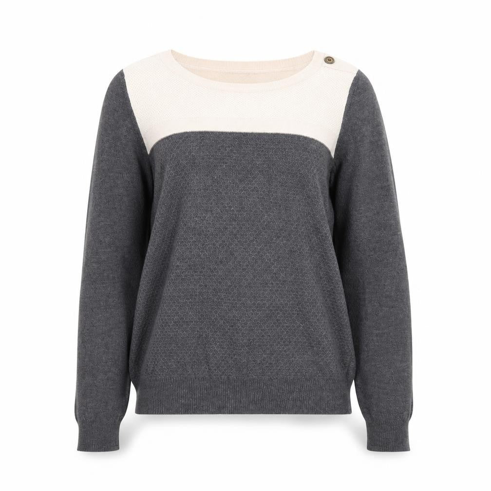 Dorothy Perkins Womens Grey Round Neck Viscose Pullover Jumper Size 8