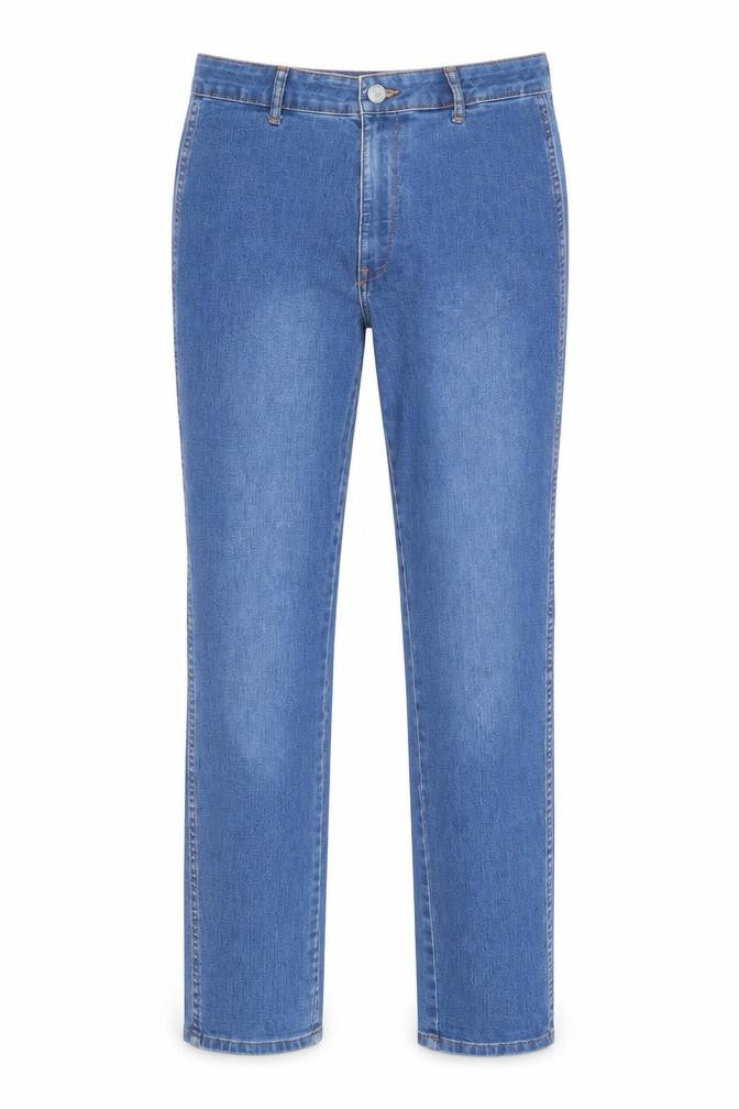 H&M Womens Blue Cotton Straight Jeans Size 30 in Regular Zip