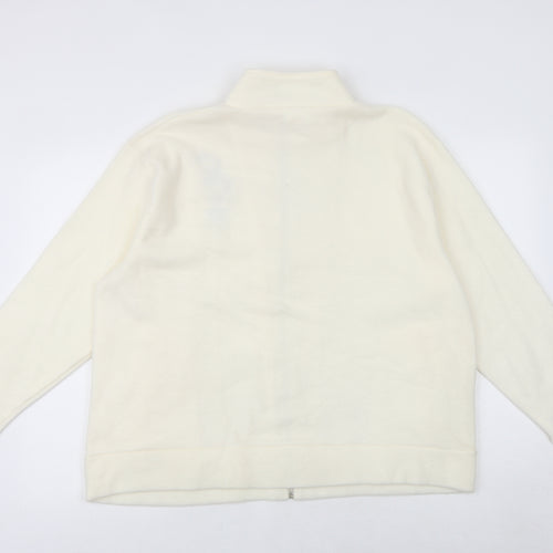 Anne de Lancey Womens Ivory Polyester Jacket Size L Zip