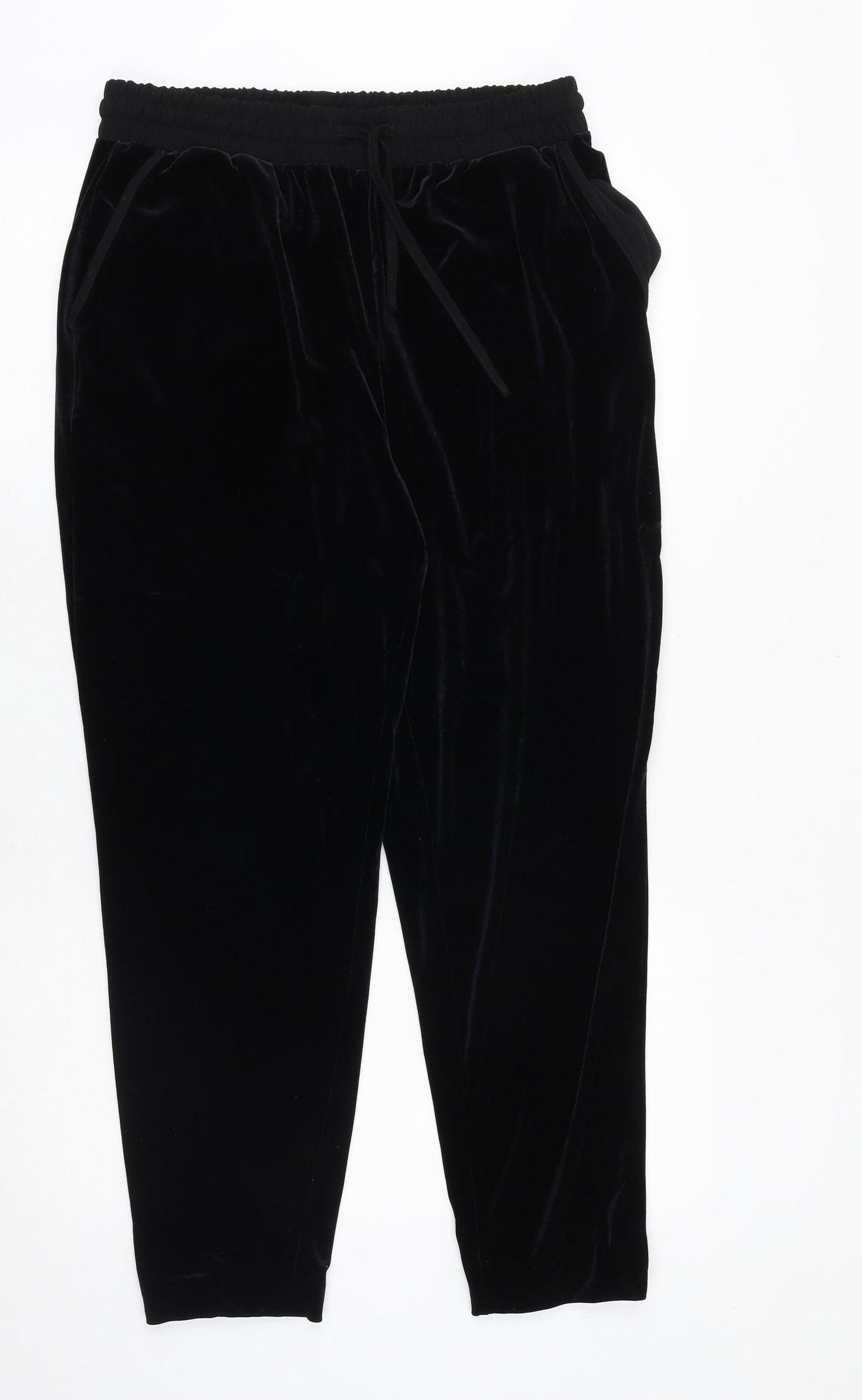 Very Womens Blue Polyester Jogger Trousers Size 12 Regular Tie