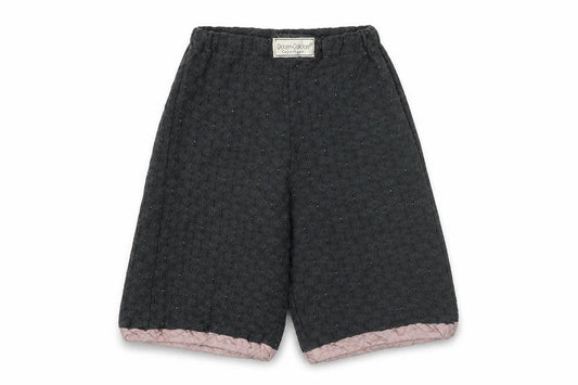 okker Girls Grey Herringbone Polyester Bermuda Shorts Size 5 Years Regular