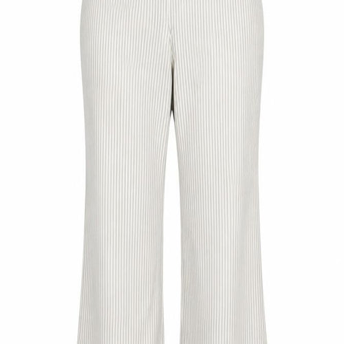Dorothy Perkins Womens Grey Striped Viscose Trousers Size 18 Regular Zip