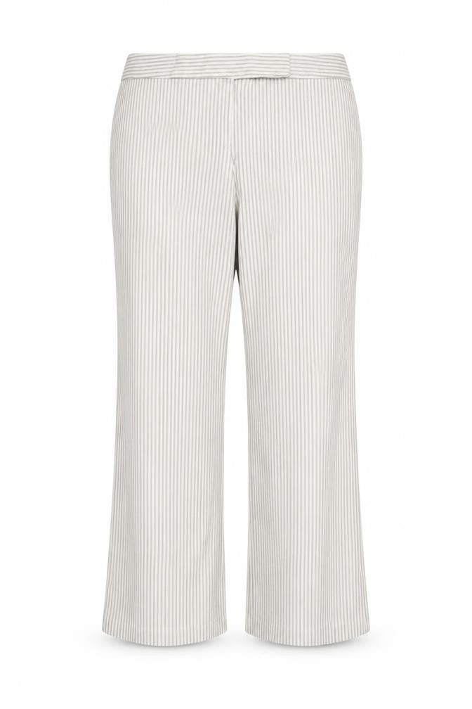 Dorothy Perkins Womens Grey Striped Viscose Trousers Size 18 Regular Zip