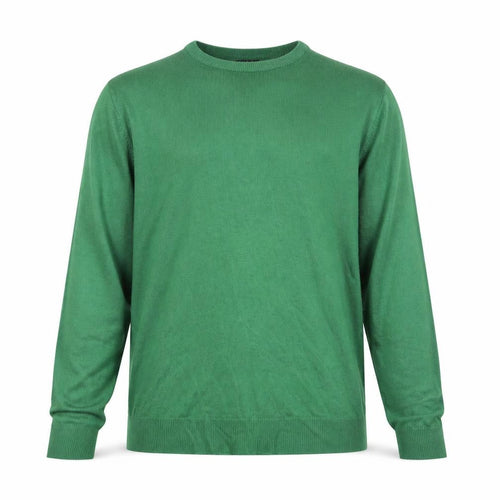 Hutson Harbour Mens Green Round Neck Acrylic Pullover Jumper Size M Long Sleeve
