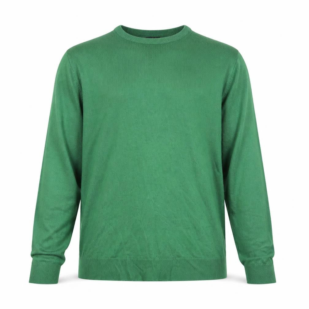Hutson Harbour Mens Green Round Neck Acrylic Pullover Jumper Size M Long Sleeve