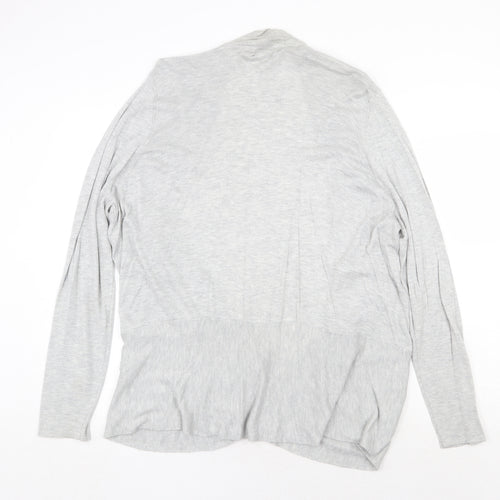 Marks and Spencer Womens Grey V-Neck Polyamide Cardigan Jumper Size 22 - Open