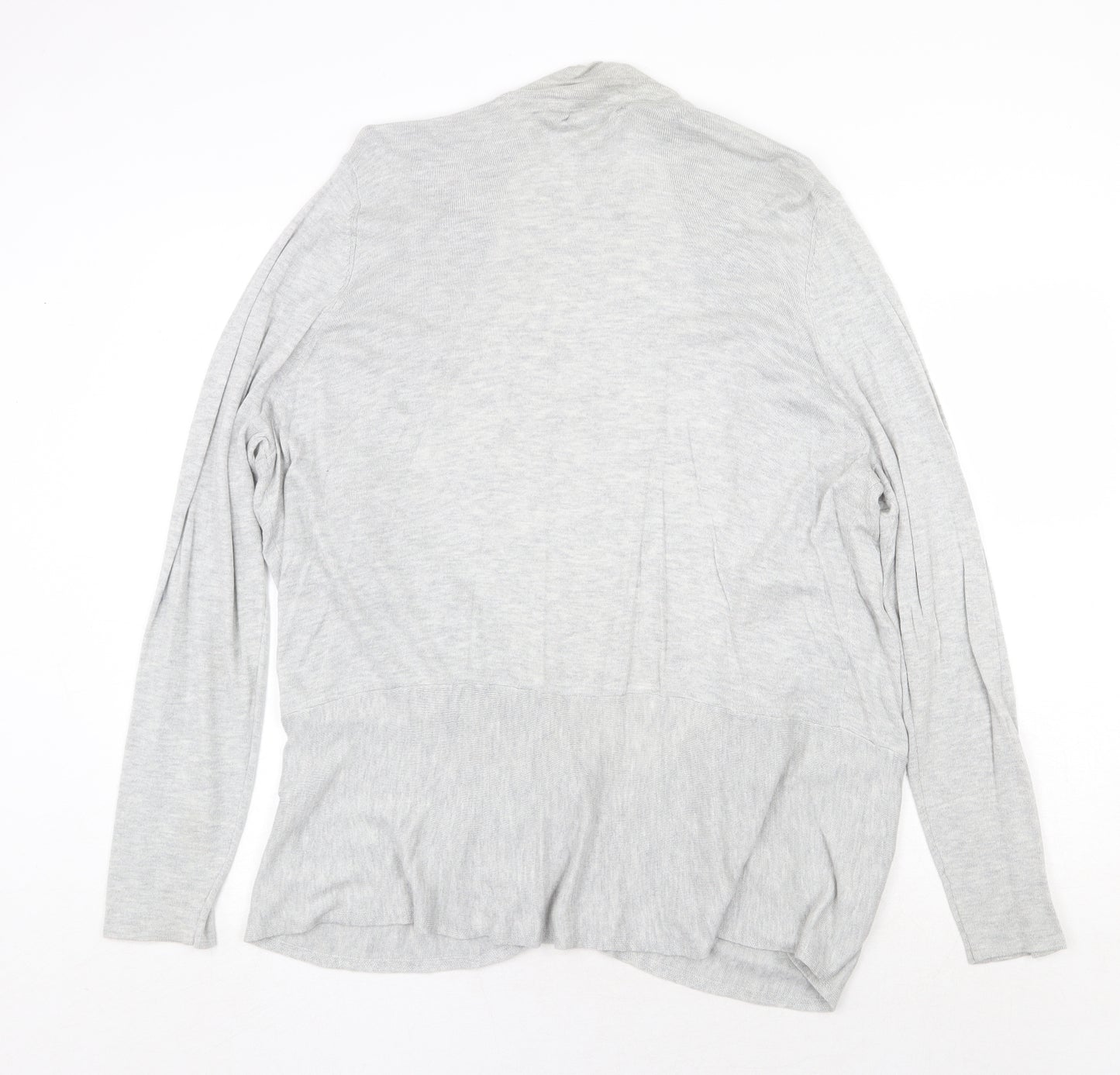 Marks and Spencer Womens Grey V-Neck Polyamide Cardigan Jumper Size 22 - Open
