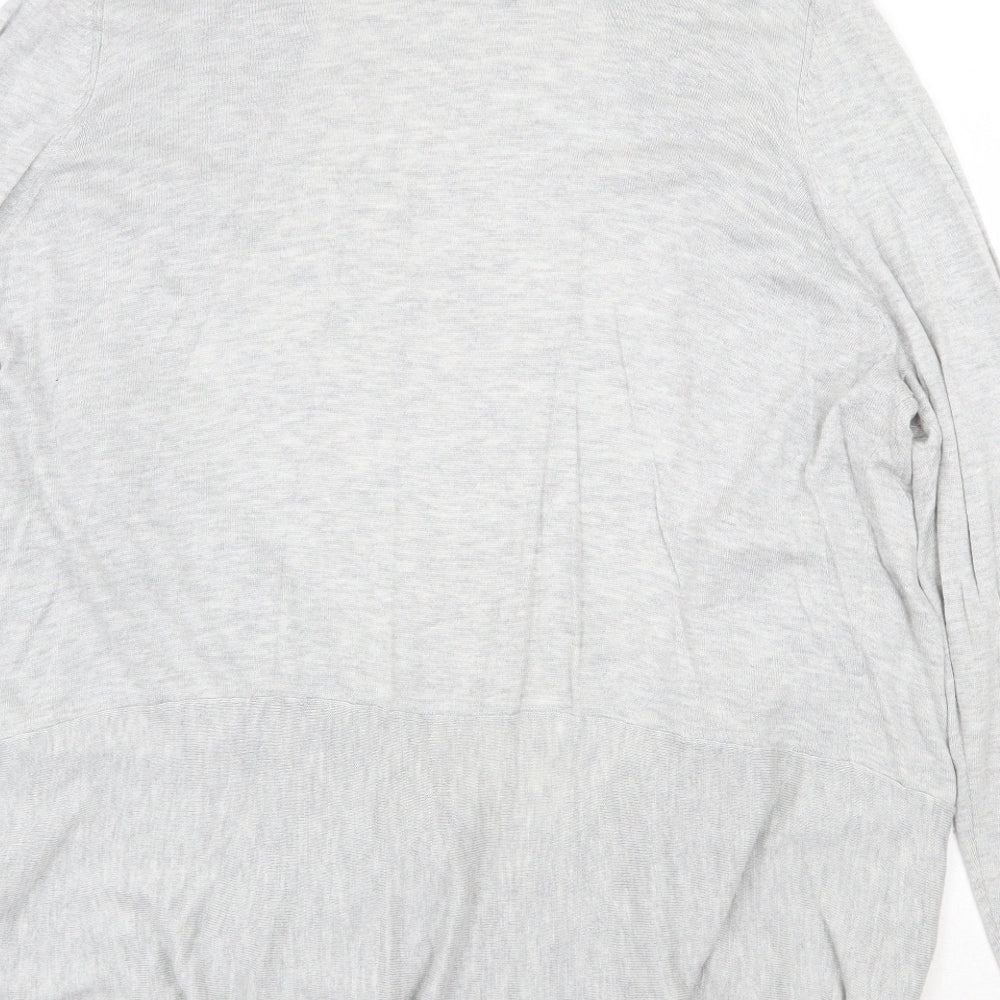 Marks and Spencer Womens Grey V-Neck Polyamide Cardigan Jumper Size 22 - Open