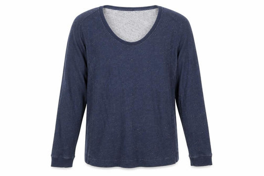 Front view of Gap men’s blue cotton pullover sweatshirt, size L