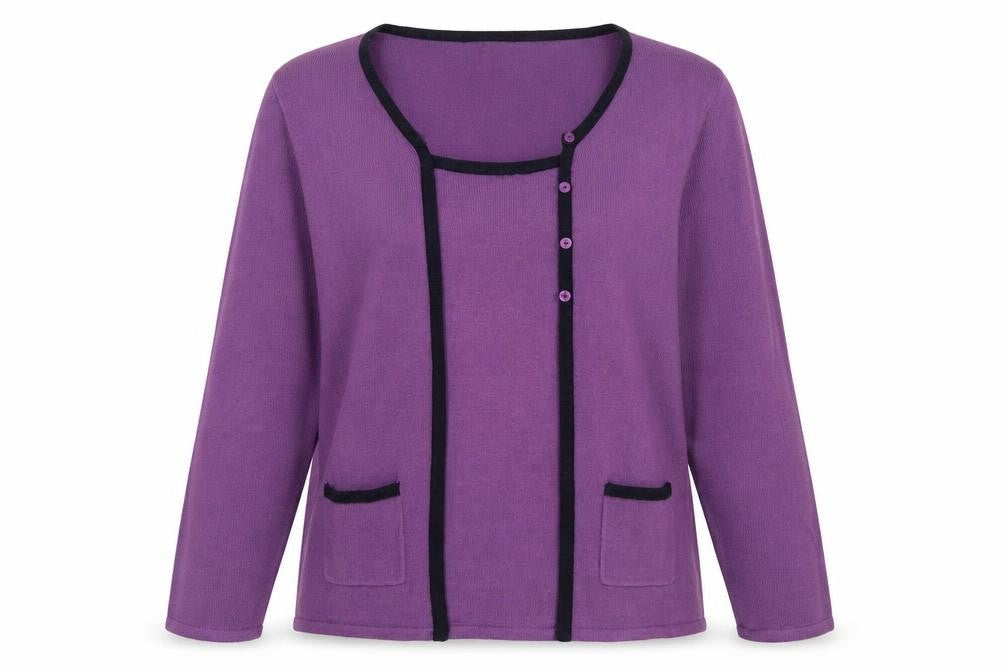 Anna Rose Womens Purple Scoop Neck Acrylic Pullover Jumper Size 2XL