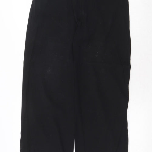 EWM Womens Black Polyester Trousers Size 12 Regular - Elastic Waist