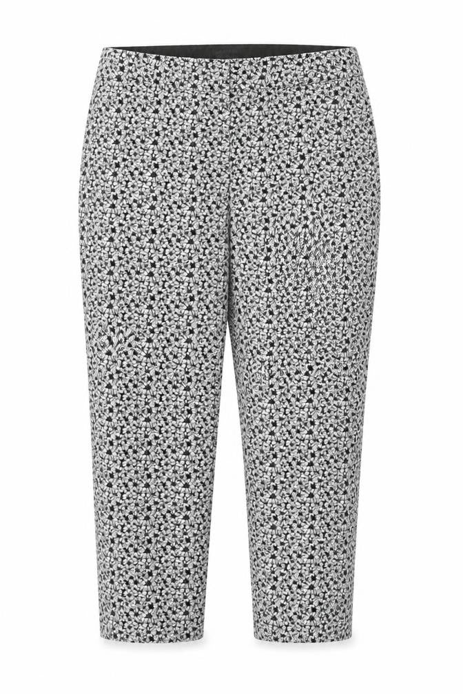 Miss Selfridge Womens White Floral Polyester Trousers Size 10 Regular Zip