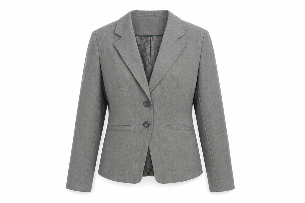 Front view of George women’s grey polyester jacket blazer, size UK 10