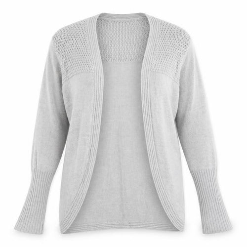 Miso Womens Grey V-Neck Acrylic Cardigan Jumper Size 12