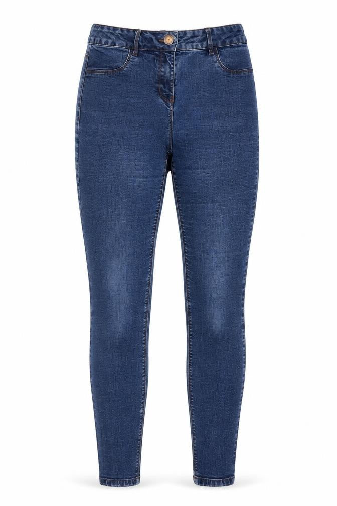 Papaya Womens Blue Cotton Skinny Jeans Size 10 Regular Zip