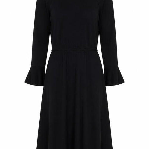 Dorothy Perkins Womens Black Viscose Fit & Flare Size 8 Round Neck Pullover