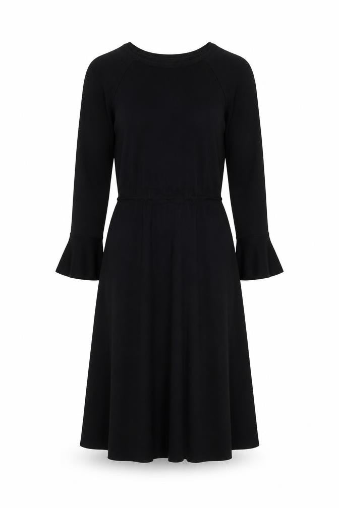 Dorothy Perkins Womens Black Viscose Fit & Flare Size 8 Round Neck Pullover