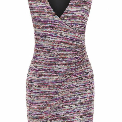 Esprit Womens Multicoloured Viscose Bodycon Size S V-Neck Pullover