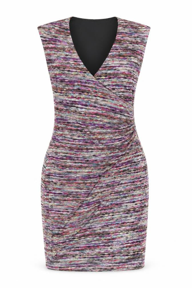 Esprit Womens Multicoloured Viscose Bodycon Size S V-Neck Pullover