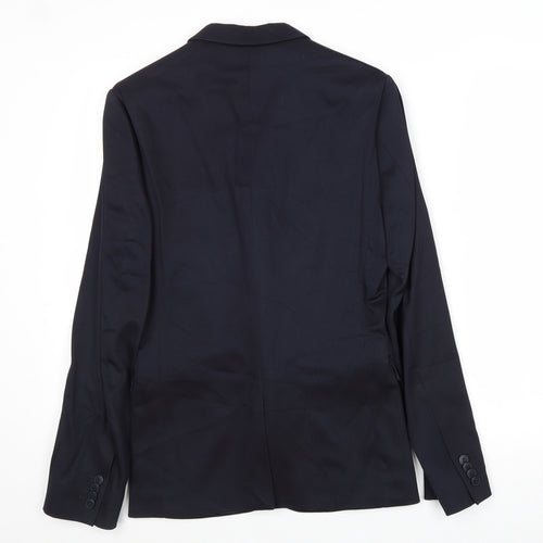 H&M Mens Blue Cotton Jacket Suit Jacket Size 34 Regular