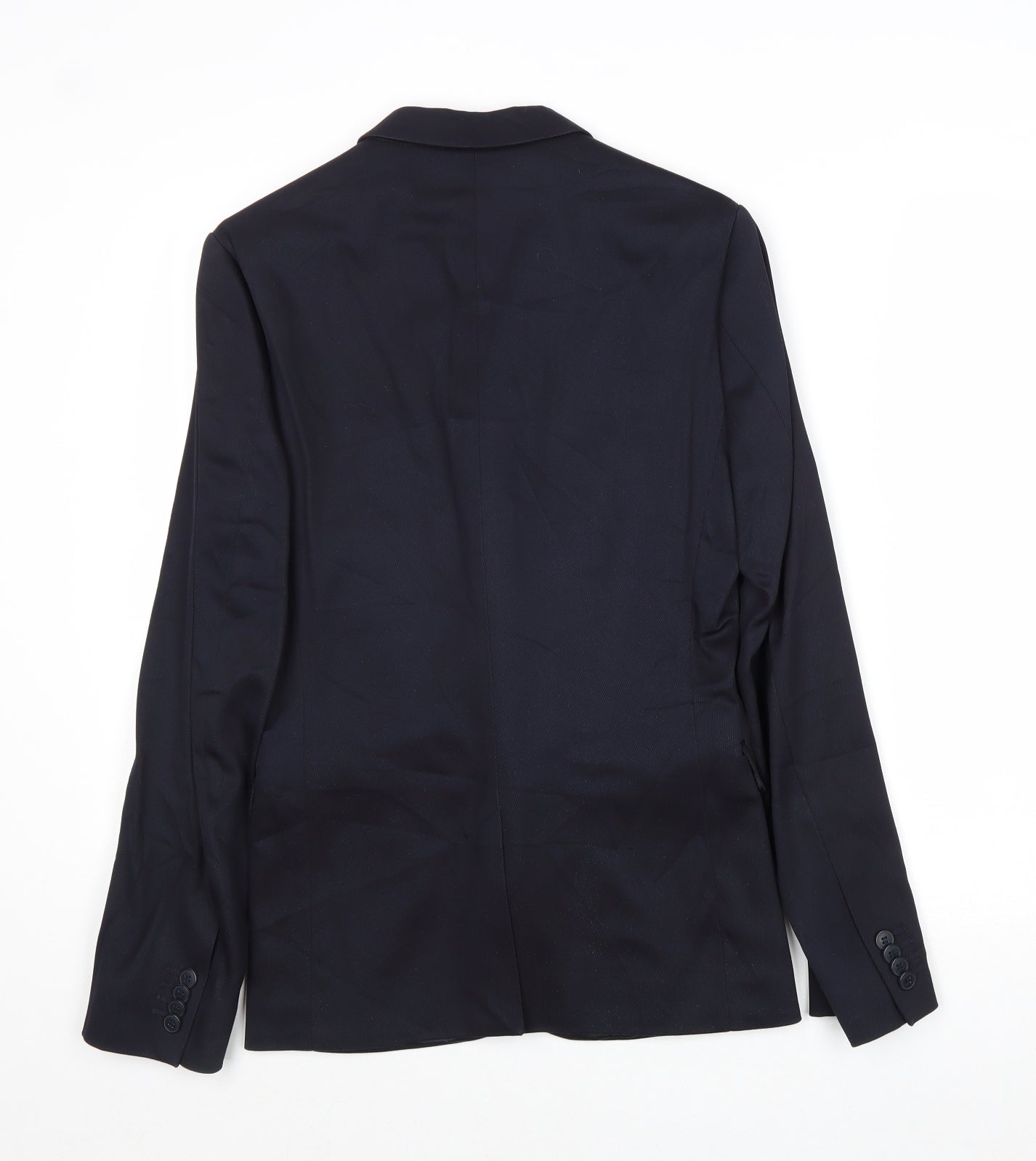 H&M Mens Blue Cotton Jacket Suit Jacket Size 34 Regular