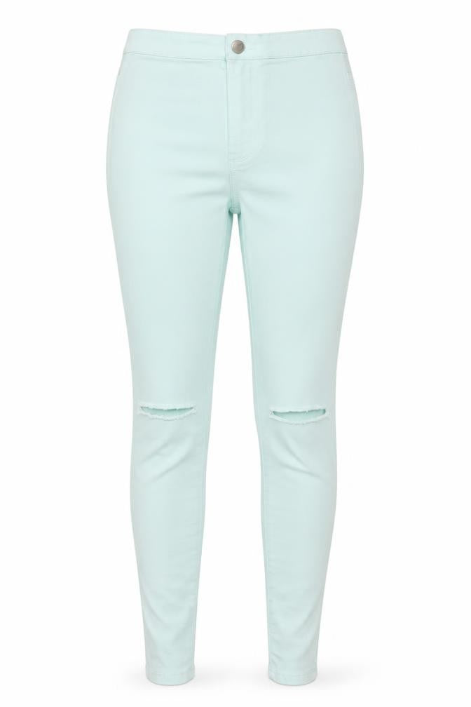 Denim & Co. Womens Blue Cotton Skinny Jeans Size 8 Regular Zip