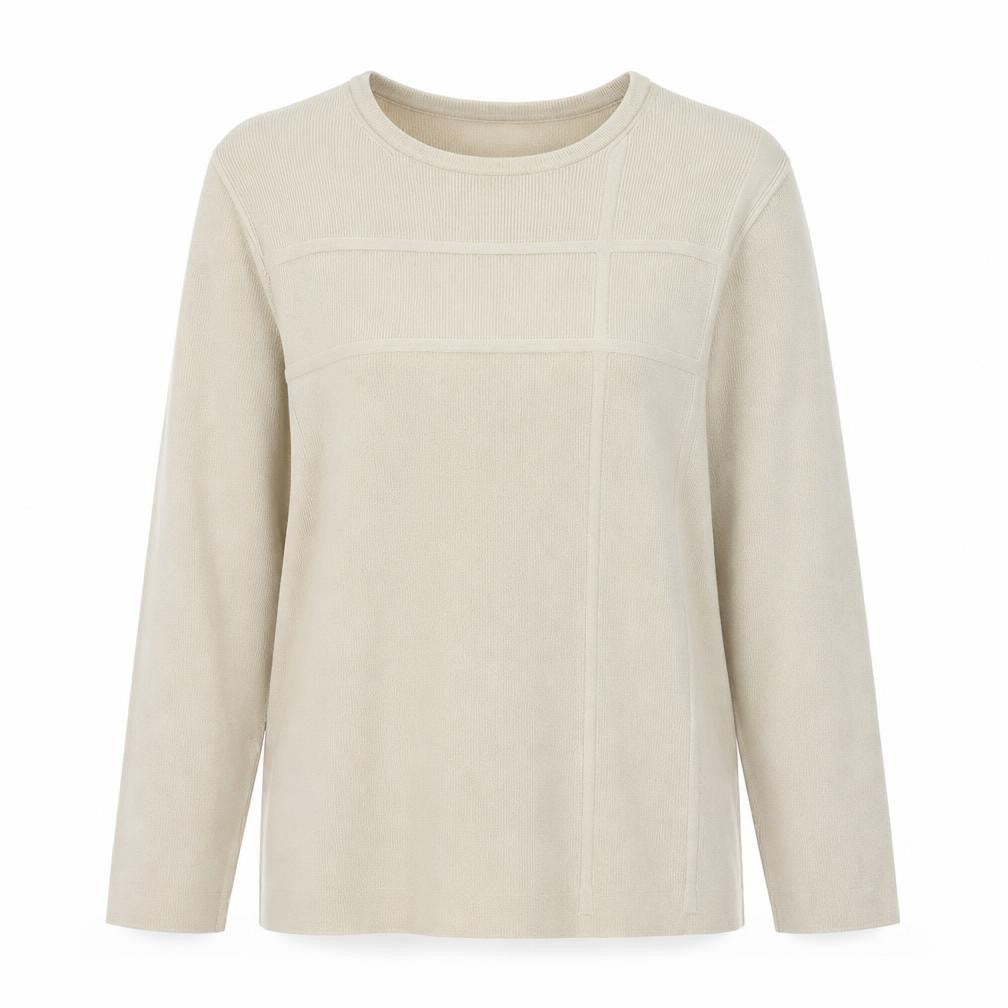 Front view of Next women’s beige round neck viscose jumper, size S